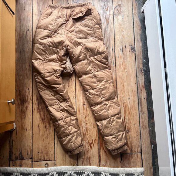 Tan Down Pants - Picture 1 of 4